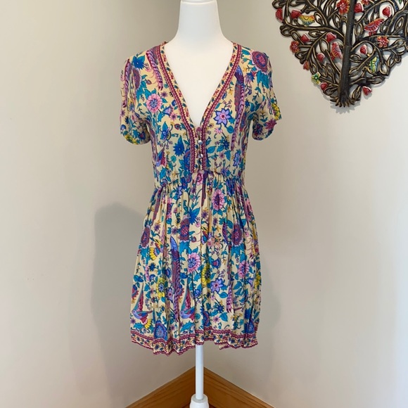 Spell Floral Bird Mini Dress Replica - Picture 4 of 8